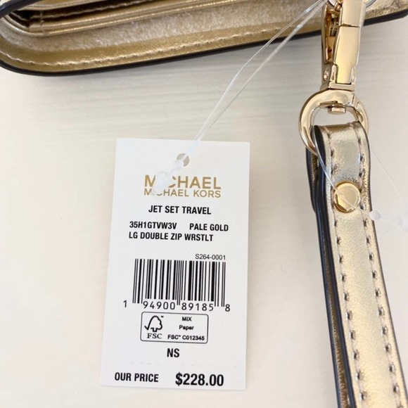 Michael Kors Double Zip Wallet With Wristlet new - Picture 5 of 5